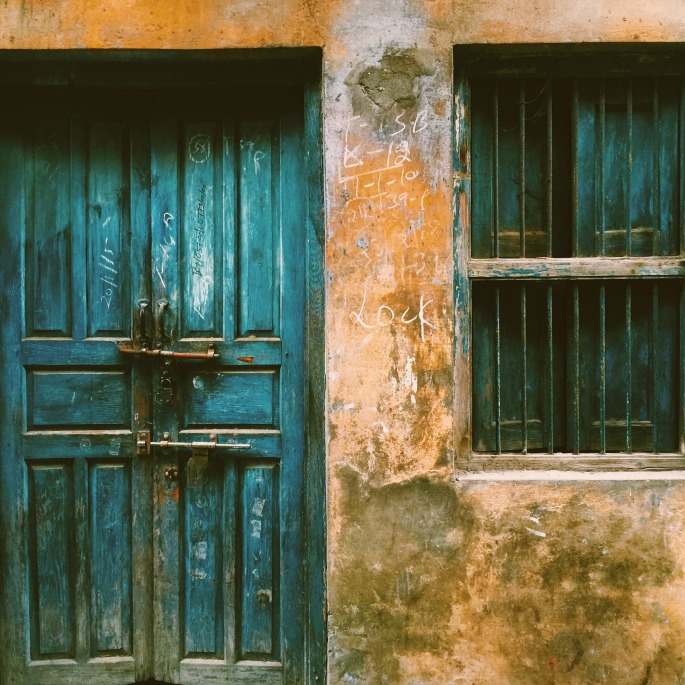 A door in a rural Punjab prepartition home.