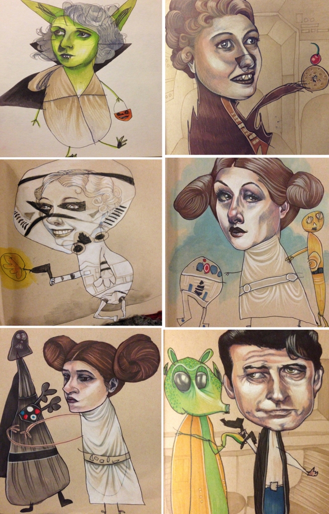 Later collaborations, including Star Wars characters.