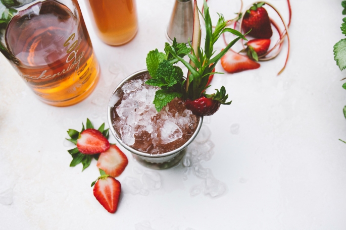 Strawberry rhubarb mint julep, from holly & flora.