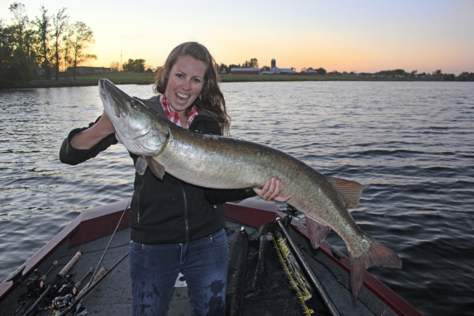 Ashley and her 50-inch musky.